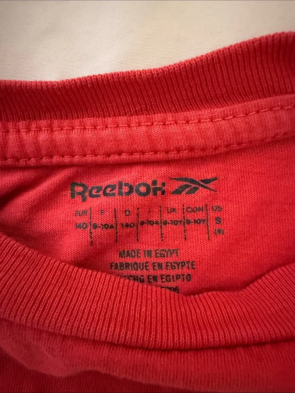 Reebok Red Logo Graphic Tee with Black Block